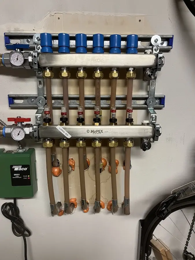 Plumber performing Gas Leak Detection at a residential property in Momence